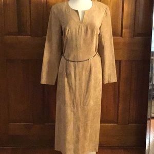 Camel colored dress with belt
